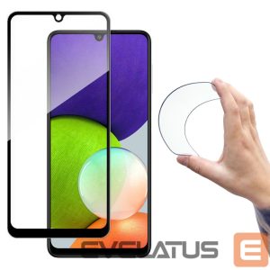 Protective glass Wozinsky  Wozinsky Full Cover Flexi Nano Glass Hybrid Screen Protector with frame for Samsung Galaxy A22 4G black 