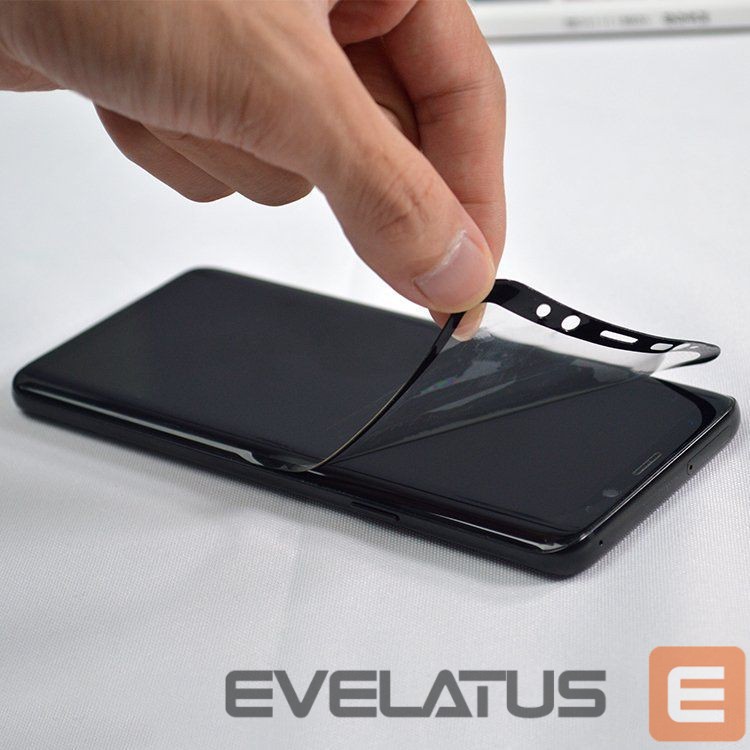 Protective glass Hurtel 3D Edge Nano Flexi Glass Hybrid Full Screen Protector with frame for Samsung Galaxy S21+ 5G (S21 Plus 5G) black