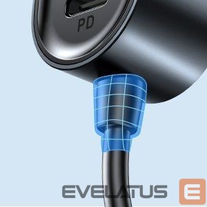 Adapter Joyroom Joyroom car charger 2xPD + 2xQC3.0 72W 1.5m black (JR-CL05)