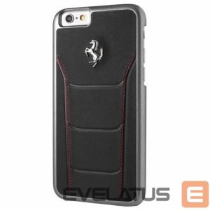 Back panel cover Ferrari  Ferrari Hardcase FESEHCP6BKR iPhone 6/6S 488 black/red stiching