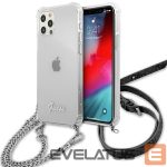 Back panel cover Guess  Guess GUHCP12LKC4GSSI iPhone 12 Pro Max 6.7" Transparent hardcase 4G Silver Chain 