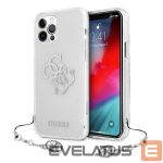 Back panel cover Guess  Guess GUHCP12LKS4GSI iPhone 12 Pro Max 6.7" Transparent hardcase 4G Silver Charms Collection 