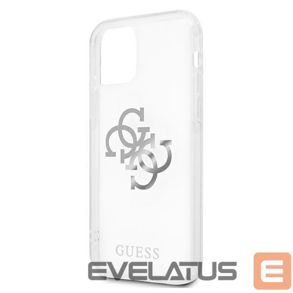 Back panel cover Guess Guess GUHCP12LKS4GSI iPhone 12 Pro Max 6.7" Transparent hardcase 4G Silver Charms Collection