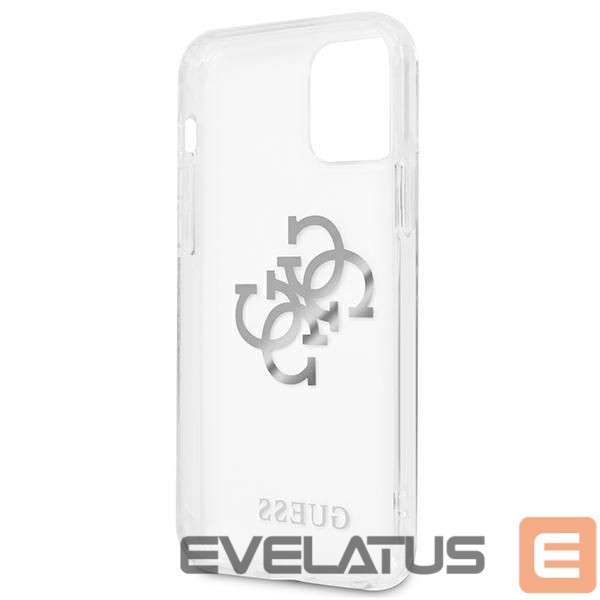 Back panel cover Guess Guess GUHCP12LKS4GSI iPhone 12 Pro Max 6.7" Transparent hardcase 4G Silver Charms Collection