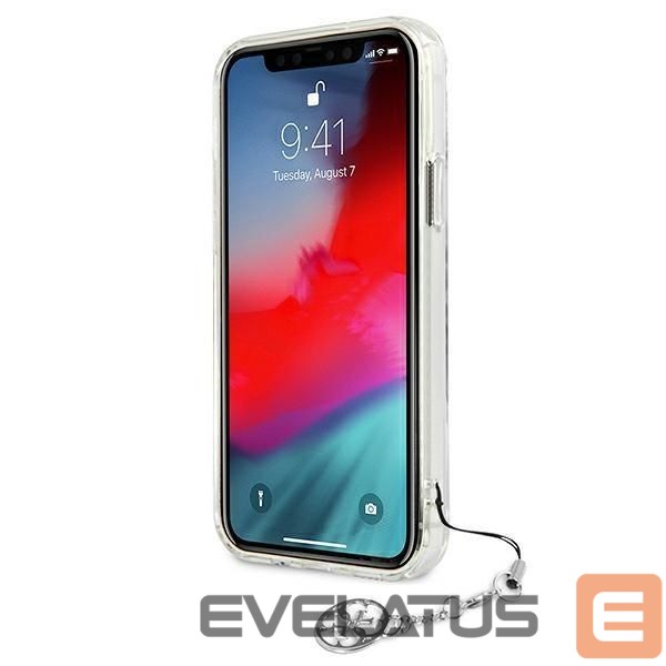 Back panel cover Guess Guess GUHCP12LKS4GSI iPhone 12 Pro Max 6.7" Transparent hardcase 4G Silver Charms Collection