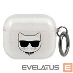 Back panel cover Karl Lagerfeld  Karl Lagerfeld KLA3UCHGS AirPods 3 cover srebrny/silver Glitter Choupette 