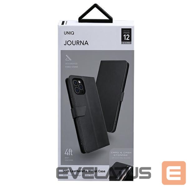 Back panel cover UNIQ Uniq Journa case for iPhone 12 / iPhone 12 Pro - gray