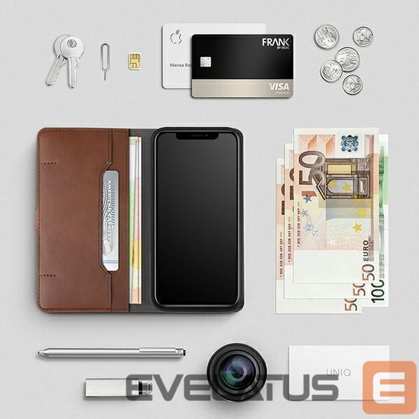 Back panel cover UNIQ Uniq Journa case for iPhone 12 / iPhone 12 Pro - gray