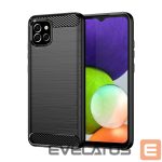 Back panel cover Hurtel  Carbon Case Flexible Cover Case for Samsung A03S EU (166.5) black 