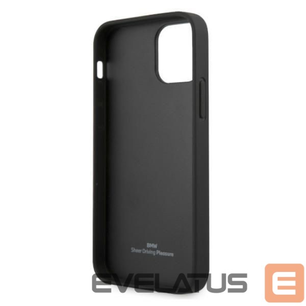 Back panel cover BMW BMW Leather Perforated Sides Case for iPhone 12 Pro Max - Black