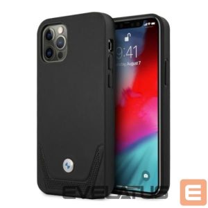 Back panel cover BMW  BMW Leather Perforate Case for iPhone 12 Pro Max - Black 