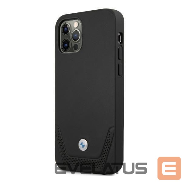 Back panel cover BMW BMW Leather Perforate Case for iPhone 12 Pro Max - Black