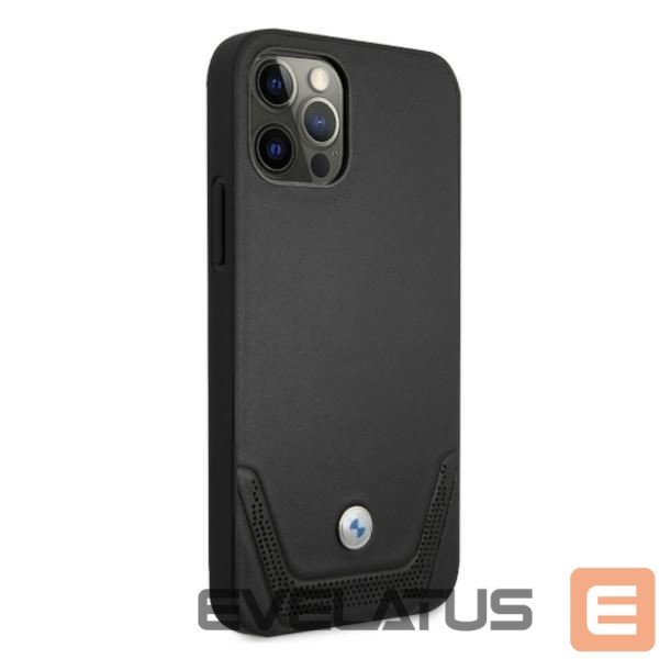 Back panel cover BMW BMW Leather Perforate Case for iPhone 12 Pro Max - Black