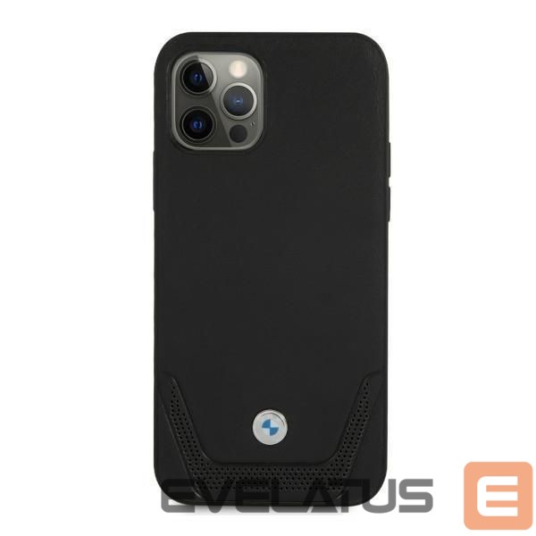Back panel cover BMW BMW Leather Perforate Case for iPhone 12 Pro Max - Black