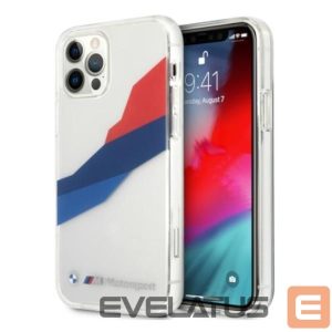 Back panel cover BMW  BMW Motorsport Tricolor Case for iPhone 12 Pro Max - Transparent 