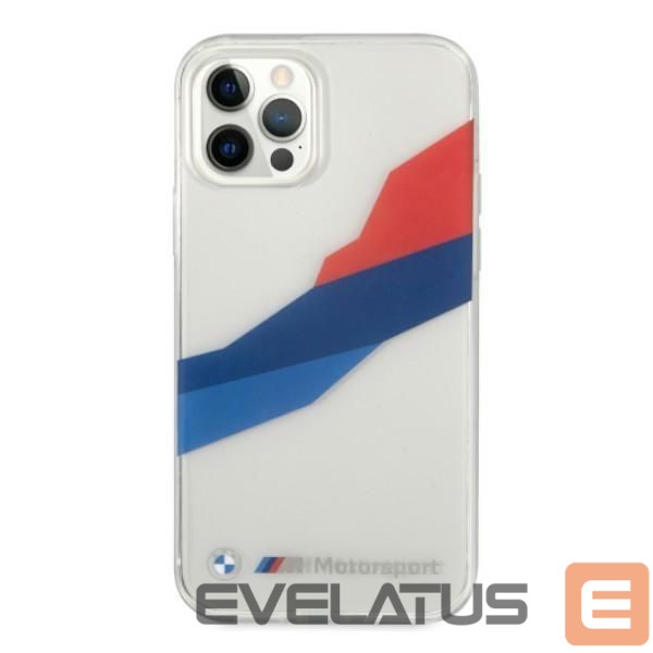 Back panel cover BMW BMW Motorsport Tricolor Case for iPhone 12 Pro Max - Transparent