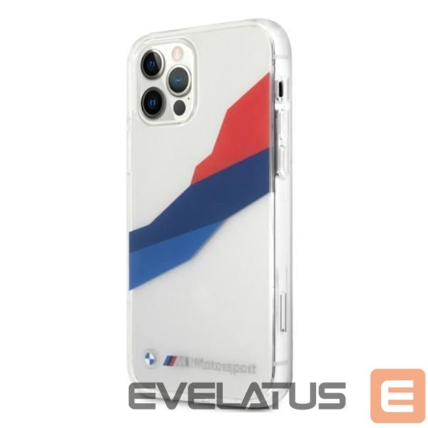 Back panel cover BMW BMW Motorsport Tricolor Case for iPhone 12 Pro Max - Transparent