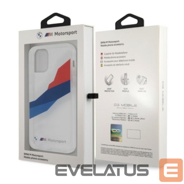 Back panel cover BMW BMW Motorsport Tricolor Case for iPhone 12 Pro Max - Transparent
