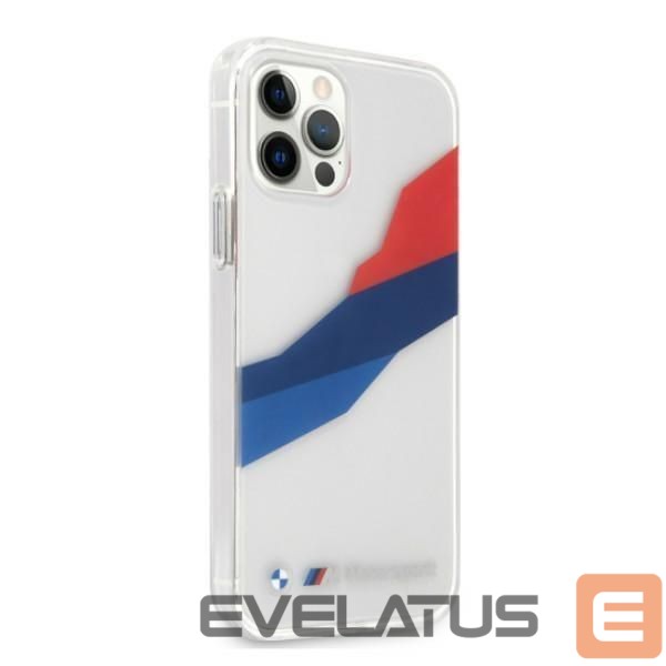 Back panel cover BMW BMW Motorsport Tricolor Case for iPhone 12 Pro Max - Transparent