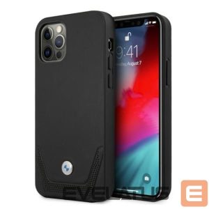 Back panel cover BMW  BMW Leather Perforate Case for iPhone 12 / iPhone 12 Pro - Black 