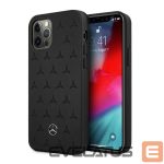 Back panel cover Mercedes-Benz  Mercedes Leather Stars Pattern Case for iPhone 12 Pro Max - Black 