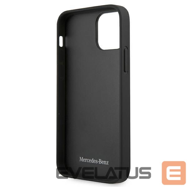 Back panel cover Mercedes-Benz Mercedes Leather Perforated Area Case for iPhone 12 mini - Black