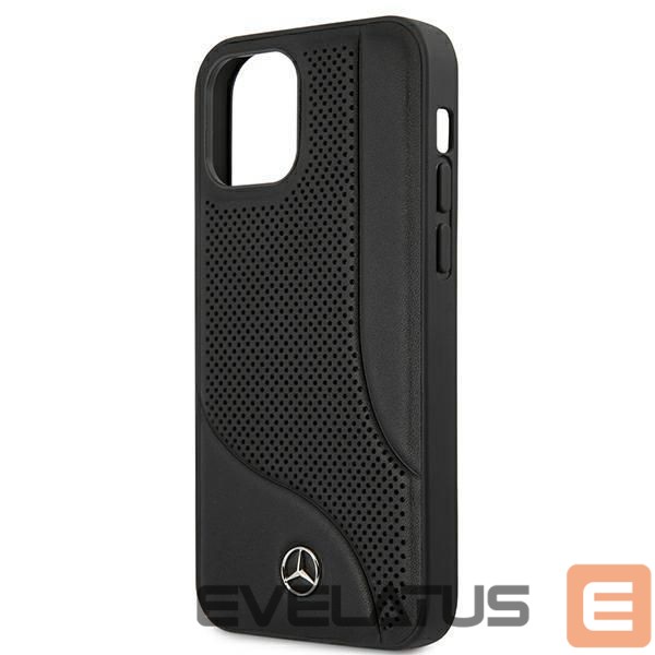 Back panel cover Mercedes-Benz Mercedes Leather Perforated Area Case for iPhone 12 mini - Black