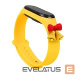 Back panel cover Hurtel  Strap Xmas for Xiaomi Mi Band 5 / 6 Christmas Silicone Bracelet Strap with Bells - Yellow 