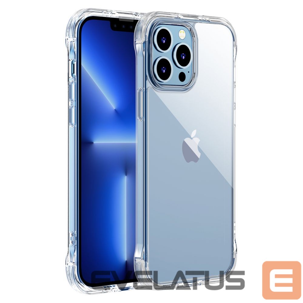 Back panel cover Joyroom Joyroom Defender Series case for iPhone 13 Pro Max rugged housing with hooks kickstand transparent (JR-BP956)