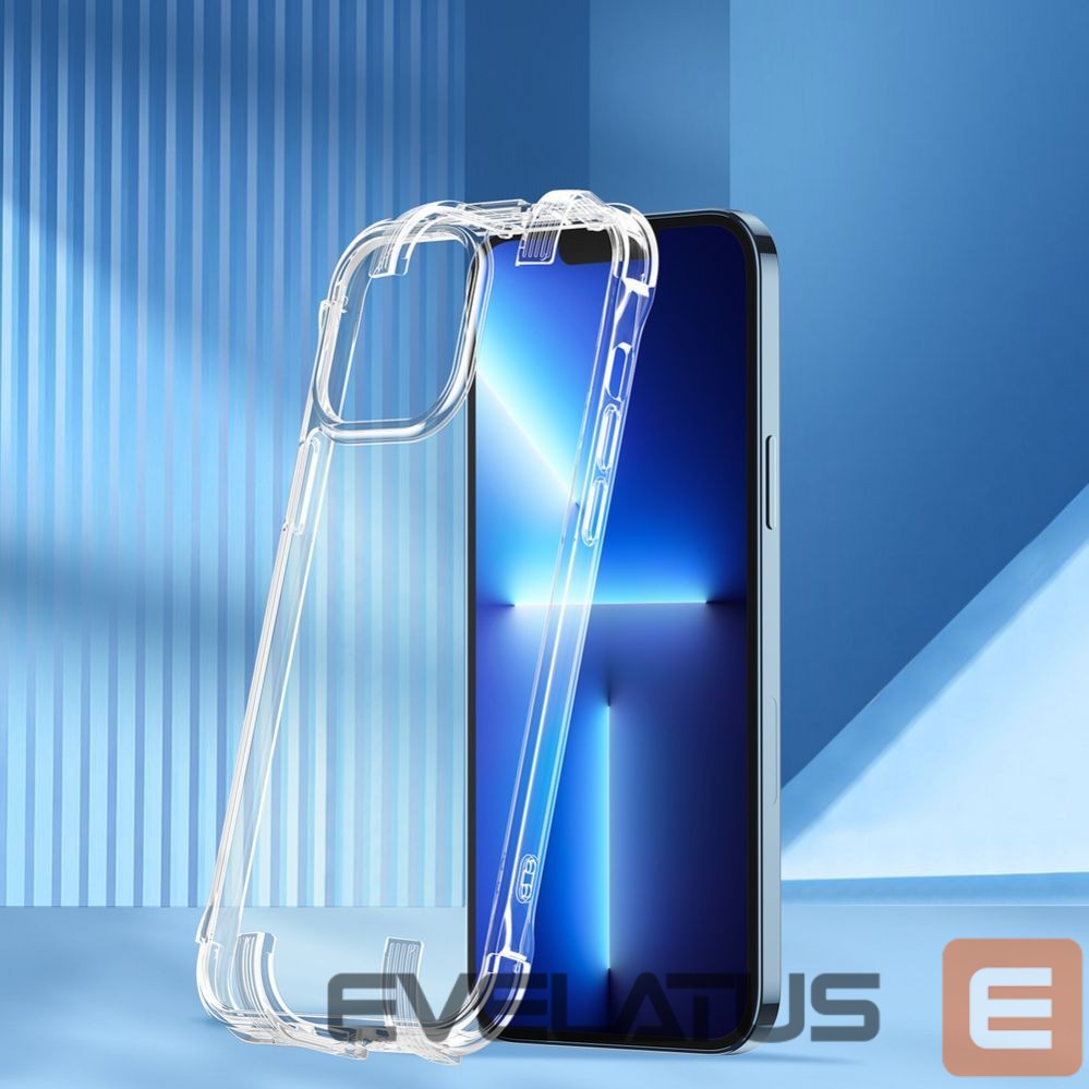 Back panel cover Joyroom Joyroom Defender Series case for iPhone 13 Pro Max rugged housing with hooks kickstand transparent (JR-BP956)