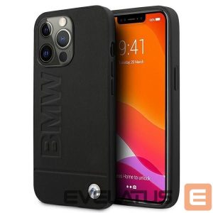 Back panel cover BMW  BMW Signature Logo Imprint Case for iPhone 13 Pro Max - Black 