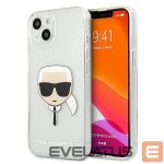 Back panel cover Karl Lagerfeld  Karl Lagerfeld KLHCP13SKHTUGLS iPhone 13 mini 5,4" srebrny/silver hardcase Glitter Karl`s Head 