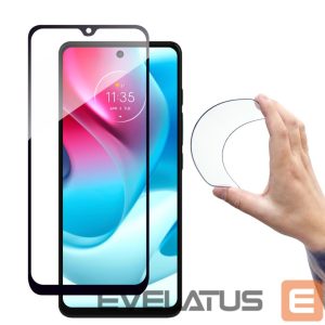 Protective glass Hurtel  Full Cover Flexi Nano Glass Film Tempered Glass with Moto G60s Frame 