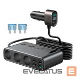 Adapter Joyroom  Joyroom JR-CL06 9in1 car charger 154W 5x USB-A / USB-C / 3x cigarette lighter socket PD QC PPS - black 