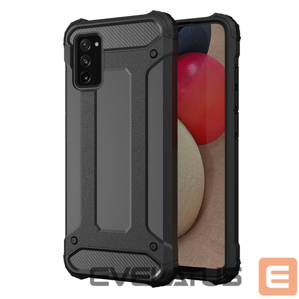 Back panel cover Hurtel Hybrid Armor Case Tough Rugged Cover for Samsung Galaxy A03s black