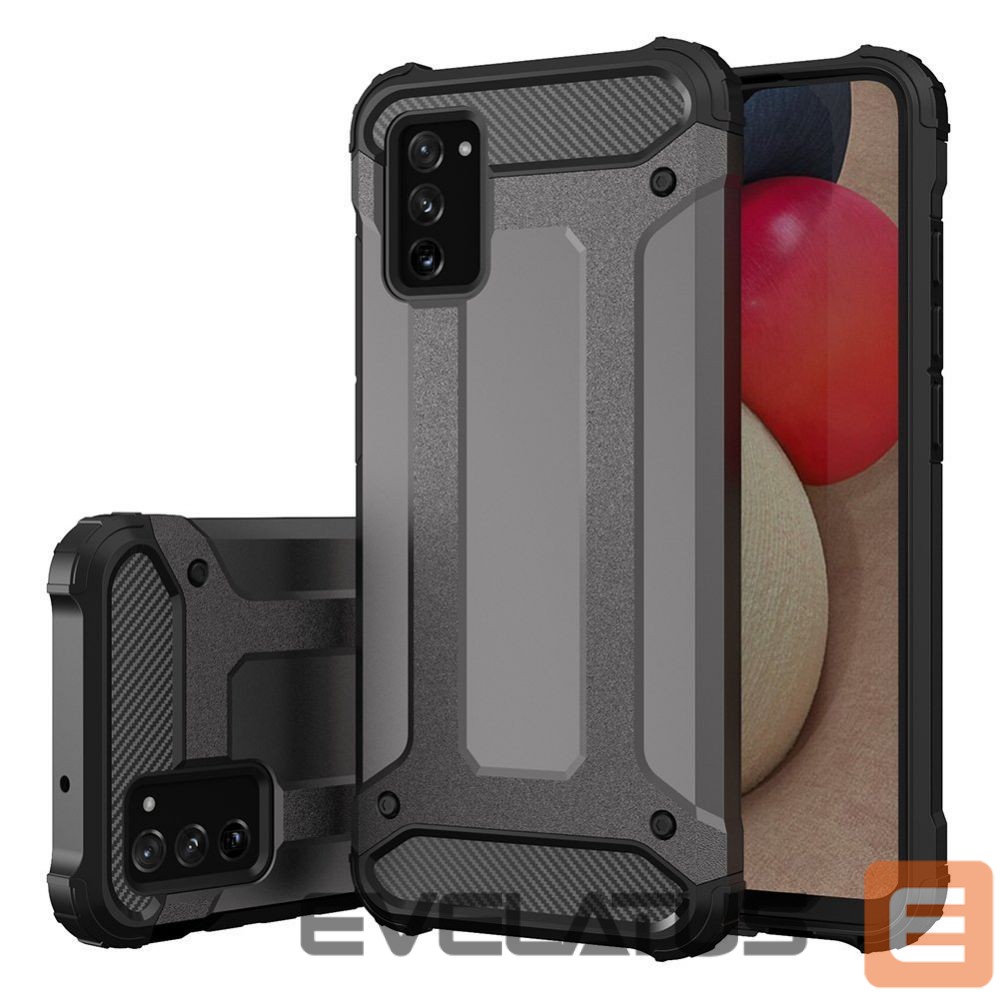 Back panel cover Hurtel Hybrid Armor Case Tough Rugged Cover for Samsung Galaxy A03s black