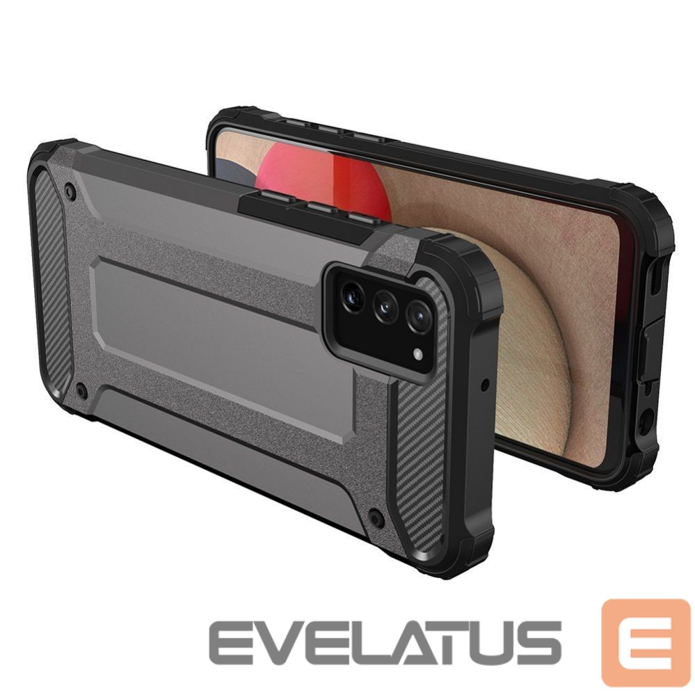 Back panel cover Hurtel Hybrid Armor Case Tough Rugged Cover for Samsung Galaxy A03s black