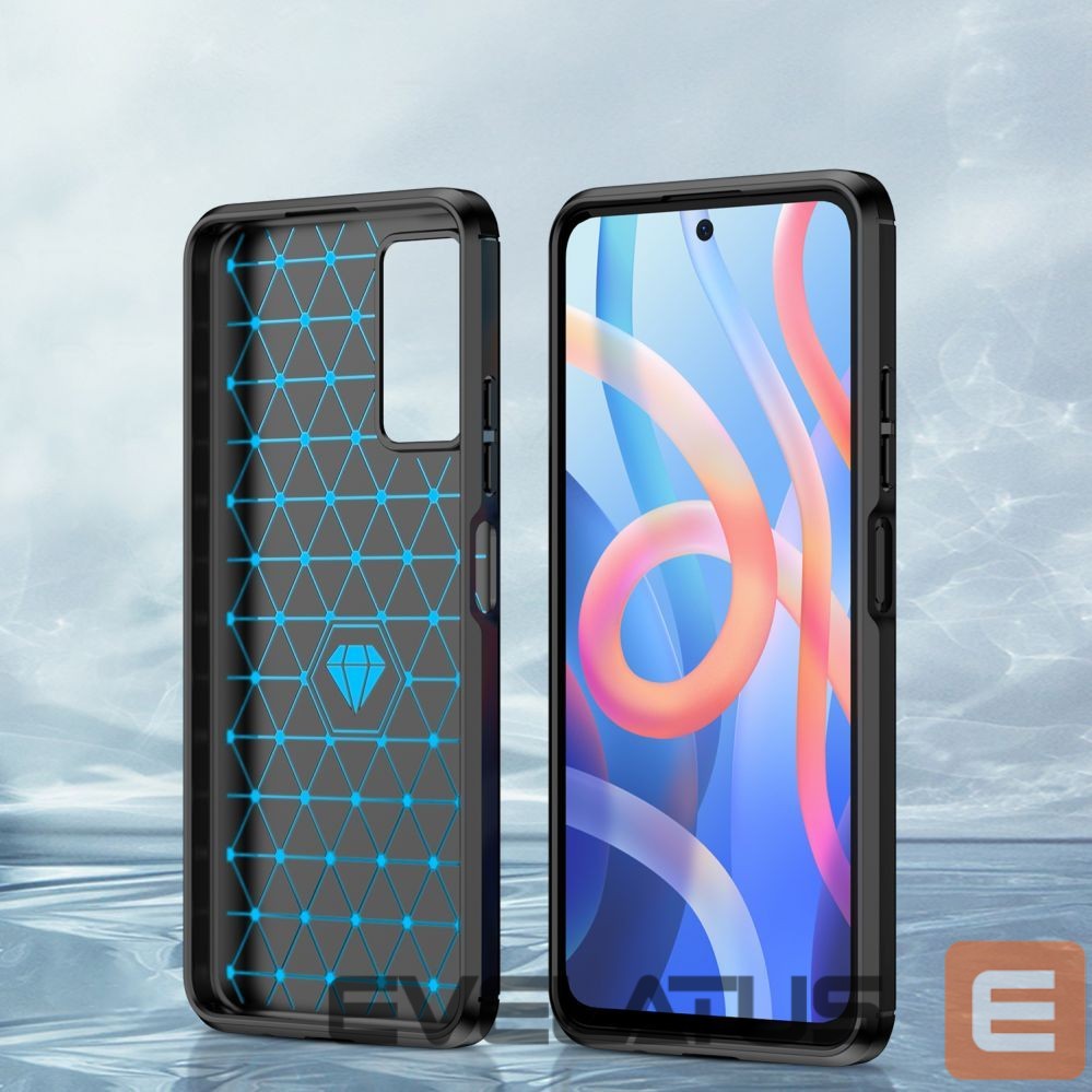 Back panel cover Hurtel Carbon Case Flexible Cover Sleeve for Xiaomi Redmi Note 11 black