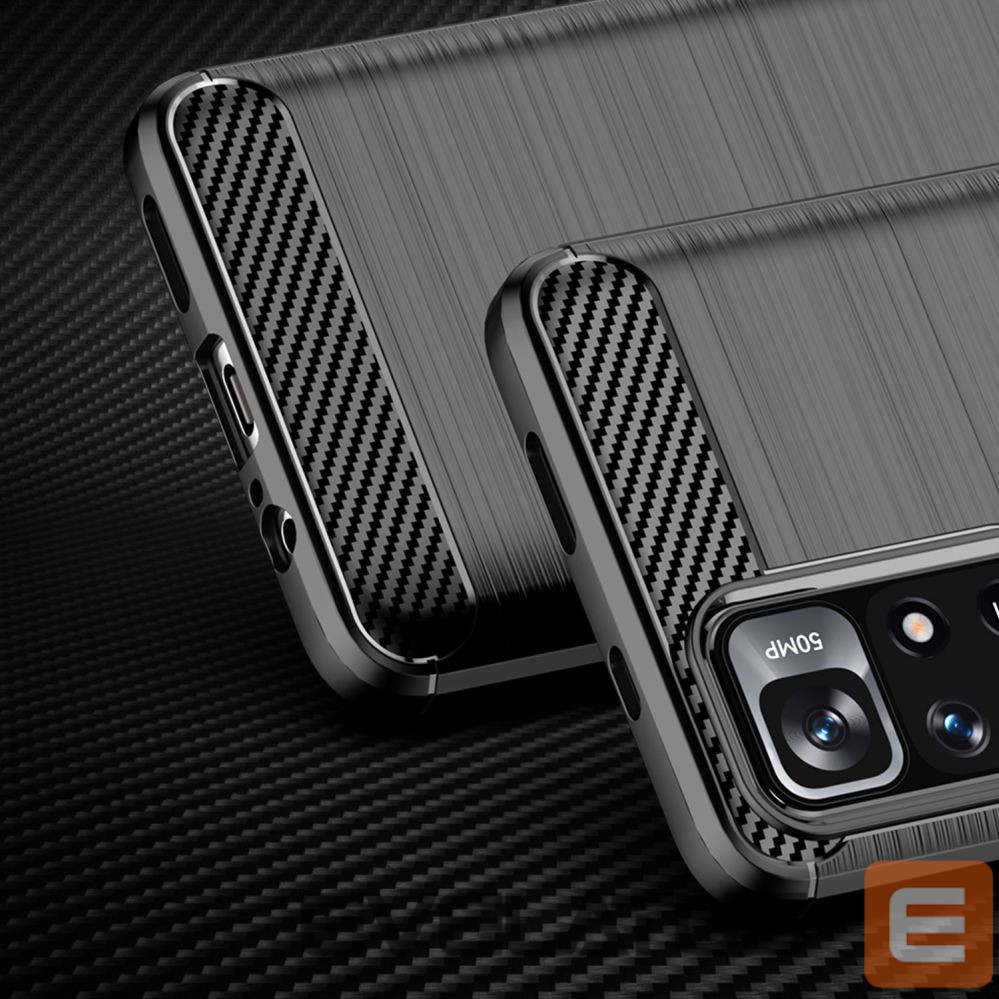 Back panel cover Hurtel Carbon Case Flexible Cover Sleeve for Xiaomi Redmi Note 11 black