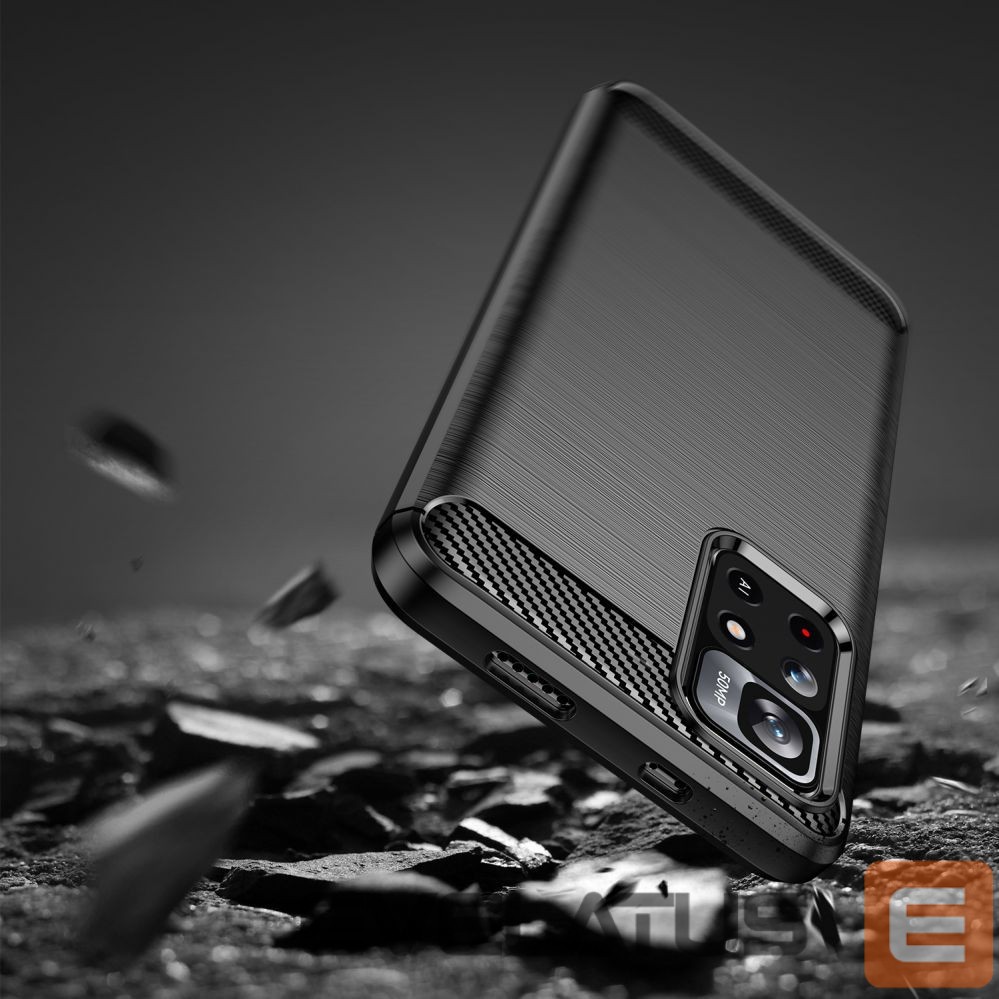 Back panel cover Hurtel Carbon Case Flexible Cover Sleeve for Xiaomi Redmi Note 11 black