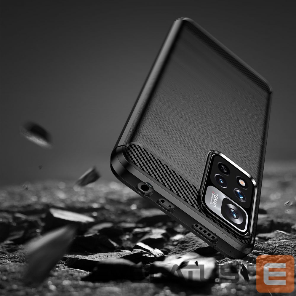 Back panel cover Hurtel Carbon Case flexible case cover Xiaomi Redmi Note 11 Pro+ 5G (China) / 11 Pro 5G (China) / Mi11i HyperCharge / Poco X4 NFC black