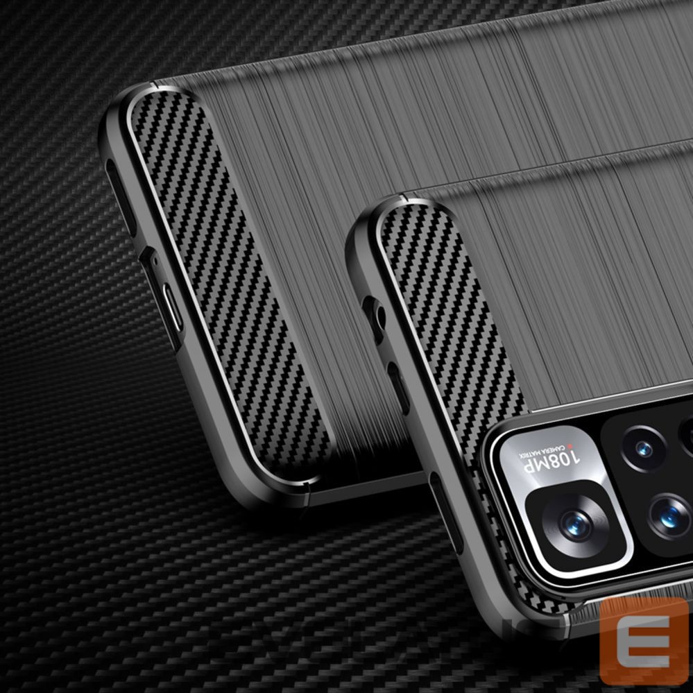 Back panel cover Hurtel Carbon Case flexible case cover Xiaomi Redmi Note 11 Pro+ 5G (China) / 11 Pro 5G (China) / Mi11i HyperCharge / Poco X4 NFC black