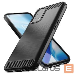Back panel cover Hurtel  Carbon Case Flexible cover for OnePlus Nord N200 5G black 