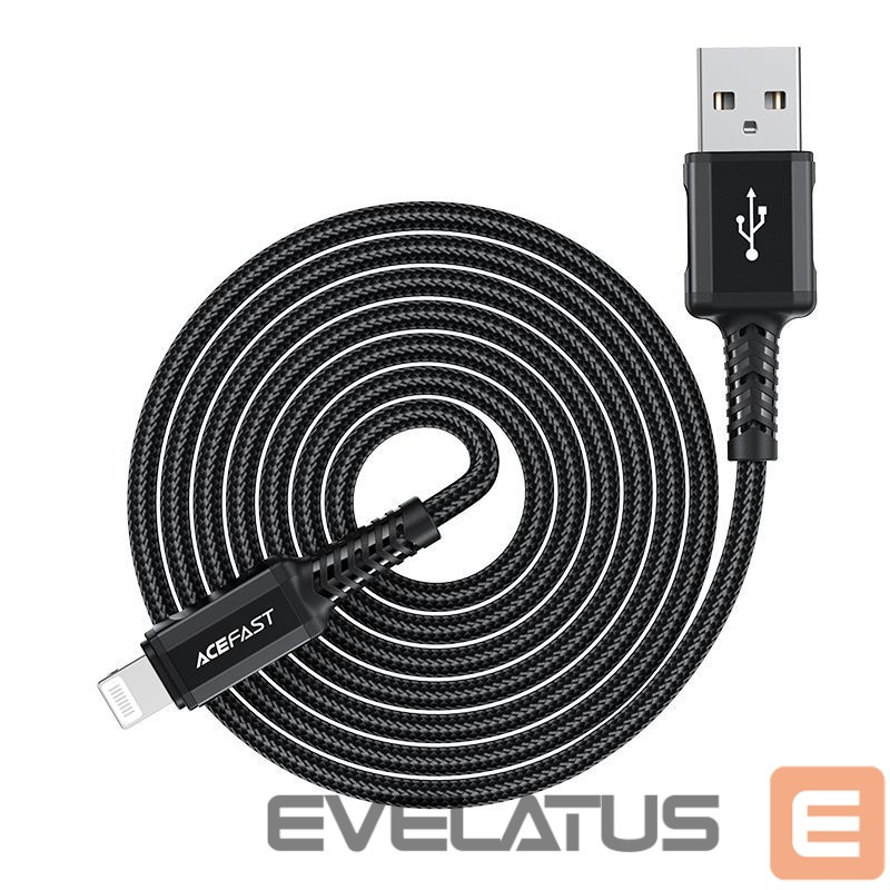 Cable Acefast Acefast MFI USB - Lightning cable 1.8m, 2.4A black (C4-02 A Black)