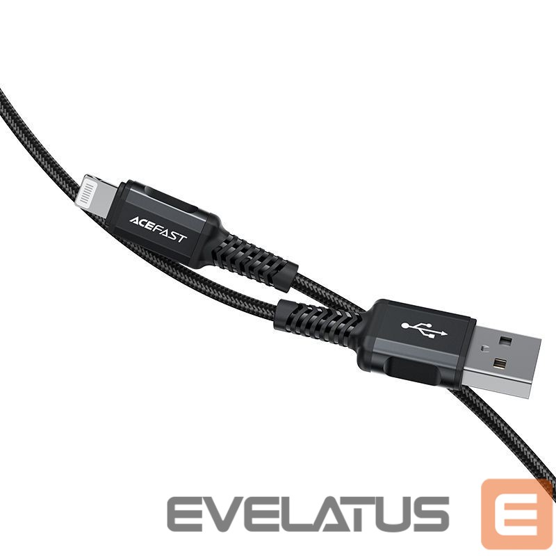 Cable Acefast Acefast MFI USB - Lightning cable 1.8m, 2.4A black (C4-02 A Black)