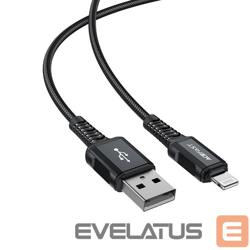 Cable Acefast Acefast MFI USB - Lightning cable 1.8m, 2.4A black (C4-02 A Black)