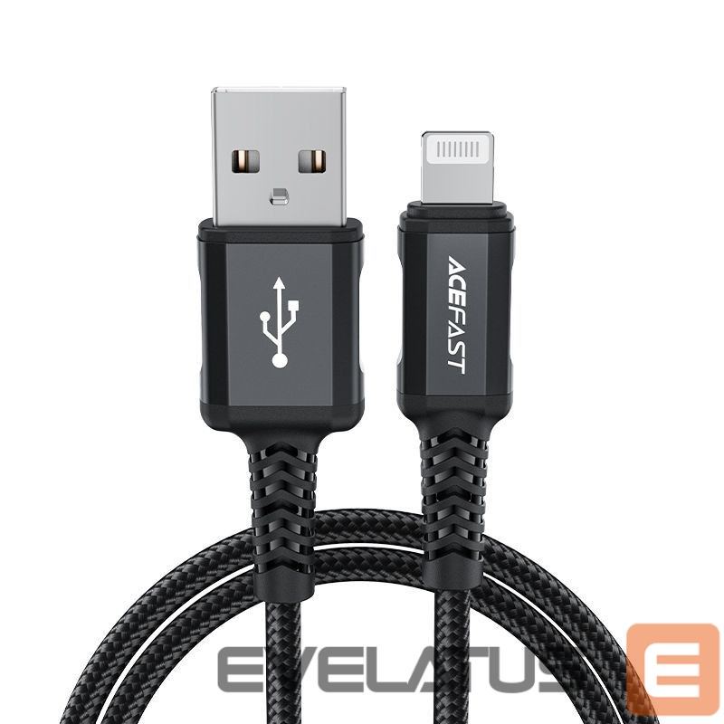 Cable Acefast Acefast MFI USB - Lightning cable 1.8m, 2.4A black (C4-02 A Black)