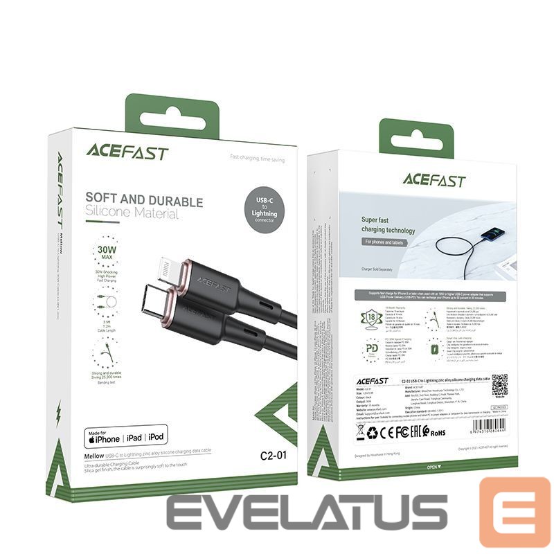 Cable Acefast 1.2 m \ Black