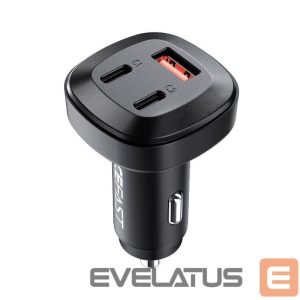 Adapter Acefast  Acefast car charger 66W 2x USB Type C / USB, PPS, Power Delivery, Quick Charge 4.0, AFC, FCP, SCP black (B3 black) 