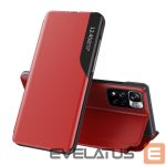 Back panel cover Hurtel  Eco Leather View Case Elegant Flip Cover with Stand Function Poco M4 Pro 5G Red 
